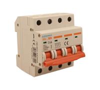 Interruptor magnetotérmico trifásico 4P 40A C40, curva C 6kA, 4 módulos DIN 380 V AC, certificado IEC60898-1, serie SB6L