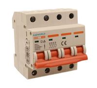 Interruptor magnetotérmico trifásico 4P 50A C50, curva C 6kA, 4 módulos DIN 380 V AC, certificado IEC60898-1, serie SB6L