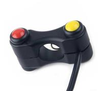 Interruptor Manillar 7/8" PVC Amarillo Interruptor Manillar 7/8" | Doble pulsador, control luces y bocina, para retorno amarillo, switch fijo, 12V estable