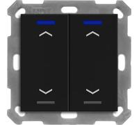 Interruptor MDT KNX Taster Light 55, doble, RGBW, con sensor de temperatura, color mate, para persianas, 1 unidad.