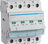 Hager Interruptor empotrable modular SBN490 4 polos 100A
