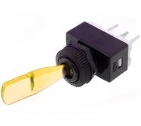 Interruptor palanca iluminado 12v amarillo 6a/12vdc on-off