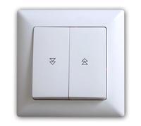 Interruptor para persiana enrollable, pulsador, color blanco