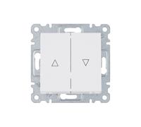 Interruptor persiana blanco polar Hager Lumina - WL0310