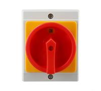 Interruptor principal de 16 A, 3 pines, IP65, interruptor de parada de emergencia, resistente al agua, para industria y para autocaravanas - Robusto interruptor de separación de carga con mango
