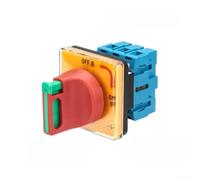 Interruptor principal de 3 fases, 32 A, retardante de llama, contactos | Contactos de aleación de plata, conductor de cobre grueso, baja resistencia, larga vida útil, robusto