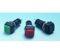 Interruptor pulsador cuadrado 2a/250vac pulsador verde off-on