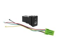 Interruptor Pulsador de Coche On-off 12v 0,5a Negro Plástico | Control Simple, Integración Tipo Fábrica, para Audio y Eléctricos del Coche, Instalación en Interior