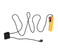 Interruptor Pulsador de Parada de Emergencia con Cable de 3 Metros y Doble | Mango de Control de Plástico y Goma, Cable Resistente, Mecanismo de Doble Reinicio, Adecuado para Talleres y Almacenes