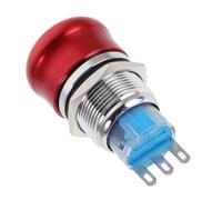 Interruptor Pulsador de Parada de Emergencia Rojo Cabeza de Hongo Metálico | Sellado, Compatibilidad, Corte Inmediato de Energía para Máquinas y Embalaje