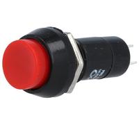 Interruptor/pulsador redondo abierto en reposo 1a/250vac pulsador rojo