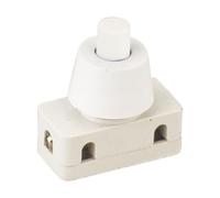Interruptor Pulsador Tipo flexo y escolar, 2A/250V, Conexión a Tornillo