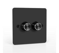 Interruptor regulador de intensidad LED de 2 marchas CC 12 V/24 V 120 W para regulador de brillo PWM, regulador de encendido/apagado para caravana, barco, camping, negro (RV dimmer)