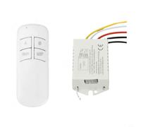 Interruptor remoto inalámbrico de 220 V para iluminación, interruptor de pared de 1/2/3 canales con receptor, hasta 2000 W por canal, carcasa ABS blanca, alcance inalámbrico de 20 m para el hogar y la