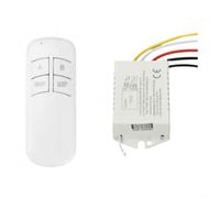 Interruptor remoto inalámbrico de 220 V para iluminación, interruptor de pared inalámbrico de 1/2/3 canales con receptor, alcance de hasta 20 m, 2000 W por canal, carcasa ABS blanca (2 vías)