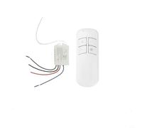 Interruptor remoto inalámbrico de 220 V para iluminación, interruptor de pared inalámbrico de 1/2/3 canales con receptor, alcance de hasta 20 m, 2000 W por canal, carcasa ABS blanca (1 vía)