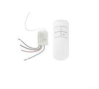 Interruptor remoto inalámbrico de 220 V para iluminación, receptor de 1/2/3 canales con control de botón, alcance de 20 m, 2000 W por canal, carcasa ABS, blanco (1 vía)