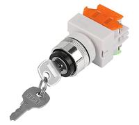 Interruptor Rotativo de Llave de 2 Posiciones con 2 Llaves 22 mm Orificio de Montaje LAY37-11Y / 21 220V