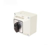 Interruptor rotativo industrial 20A para transferencia de potencia dual | Control de 3 posiciones, carcasa sellada IP65, polvo de humedad para prueba, capacidad de 20 A, seguridad de grado industrial