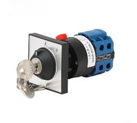 Interruptor rotatorio industrial de 2 posiciones con cerradura dominante, interruptor de transferencia de 20A 440V AC DC para el equipo eléctrico LW26
