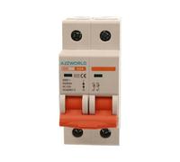 Interruptor seccionador 63 A 2P 220 VAC, montaje sobre carril DIN, ocupa 2 módulos DIN (63 A)