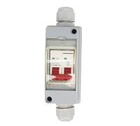 Interruptor Seccionador DC 2P 500V 32A Caja IP65 Solar (Sin Cable) | Carcasa Policarbonato ABS Panel Solar Autocaravana Marina Aislada Fotovoltaica Interior Exterior Duradero