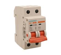 Interruptor seccionador modular 63A, 2P bipolar, 2 módulos DIN 220 V AC, IP20, certificado IEC60947-3