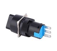 Interruptor selector de glomora, interruptor giratorio mini 5pcs ASY -6 Selector rotativo redondo Interruptor de perilla de 16 mm AC 250V 3A (AB6-11X2)