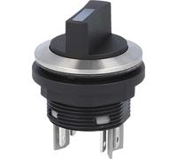 Interruptor selector iluminado, modelo Georg Schlegel, 1P + 1S, con iluminación, redondo, con conector plano SHORTRON de 2,8 mm x 0,8 mm - 1 unidad