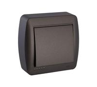 Interruptor Simple Conmutado Cruzamiento Solera Mural 7,4 x 7,2 x 2,8 cm 250 V 10 A Grafito