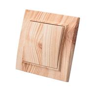 Interruptor Simple pared - Grano de Madera Blanco 1 Vía, Mecánico 86 mm, Estándar 10 Amp, 250 V
