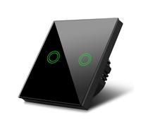 Interruptor táctil de vidrio para pared con luz LED de colores cambiantes