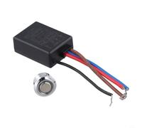Interruptor Táctil Dimmer 3 Vías LED Vidrio | Toque sensible, regulación 3 niveles, compatible LED 3-25W, minimalista negro, ahorro energía