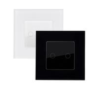 LEDKIA Interruptor Táctil Doble Conmutado y Cruzamiento con Marco Cristal M