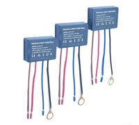 Interruptor Táctil LED 3 Niveles Dimmer ABS Negro | Control táctil para suave, 3 niveles de , para ajuste para preciso lectura trabajo relax, material ABS resistente