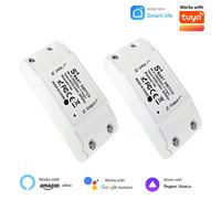 Interruptor Temporizador Universal Compatible con la Aplicación SmartLife, Control Remoto Inalámbrico, Funciona con Alexa y Google Home, Interruptor de Luz Inteligente WiFi DIY TUYA-W