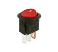 Interruptor basculante unipolar on-off luminoso rojo 3a