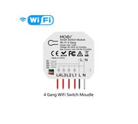 (Interruptor WiFi de 4 bandas) Módulo de interruptor WiFi Zigbee inteligente de Moes, interruptor de cortina con