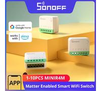 Interruptor WiFi Inteligente SONOFF MINIR4M, Chip ESP32, Mini Relé Desmontable, Control por Voz EWeLink, Compatible con Alexa y Google Home, 1-10 Unidades