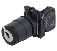 Interruptor XB5AG41: Interruptor giratorio con llave Barra de 22 mm.Pos: 2 NO...