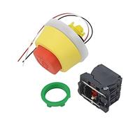 Interruptor XB5AS84W3B41: Varilla de seguridad de 22 mm.Pos: 2 NC x2 + NO roj...