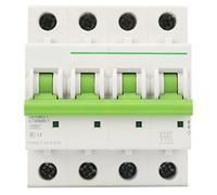 Interruptores magnetotérmicos, AC 380 V/415 V Interruptor automático de 4 polos/interruptor de dispersión/C-type 6KA Interruptores Miniaturizados 6A / 10A / 16A / 20A / 25A (opcional)(25A)