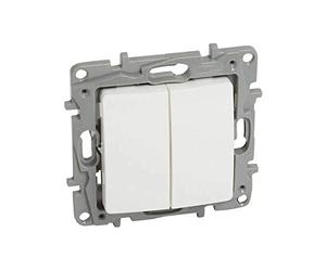 Interruptores y conmutador 10 AX, 250V conmutador doble (Legrand 664702)