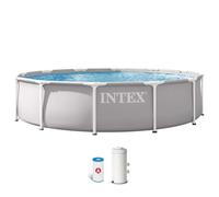 Intex 26712NP - Piscina Desmontable Redonda INTEX Prism Frame con depuradora