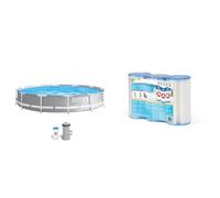 Intex 26712NP - Piscina Desmontable Redonda INTEX Prism Frame con depuradora & 29003-PACK 3 Cartuchos Filtro Tipo A