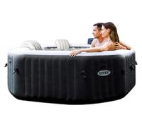 INTEX 28458 Spa PureSPA Jet + Bubble Deluxe (octogonal, color ópalo, Ø201 cm exterior/Ø150 cm interior). Control mediante aplicación