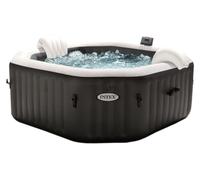 INTEX 28462 - Bañera de hidromasaje - PureSPA Jet + Bubble Deluxe (octogonal, color ónix, Ø218 cm en el exterior / Ø168 cm en el interior). Control mediante aplicación