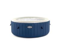 Intex 28486 - Hidromasaje hinchable redondo PureSpa Bubble Blue, 4 plazas, 100 chorros, PVC, multicolor, 180 x 66 cm