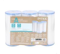 Intex Cartuchos de filtro Tipo A Fibra Dacron Altura 20,2 cm Diámetro 10,8/5 cm Pack 3 2–5,7 m³/h