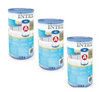 Intex 29003 - Pack 3 Cartuchos Tipo A, Altura 20,2cm, Diámetro 10,8/5cm, Color Neutro